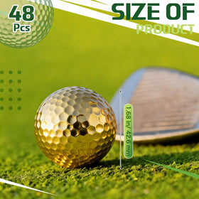Shappy metallic gold golf balls with bright finish for easy tracking