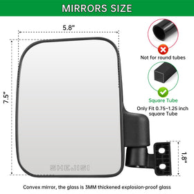 SHEJISI golf cart mirror installs with one wrench for quick setup