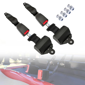 SHINETEC golf cart seat belt kit packaging showing two sets for replacement