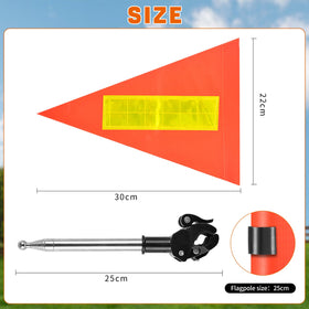 SHIQIKEJIPTY flag with reflective strips for day and night visibility.