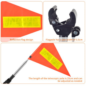 SHIQIKEJIPTY flag mount with 8mm buckle keeps flags secure during rides.