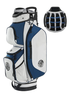 Shopsource golf cart bag with a 15-way top for organized clubs and quick access