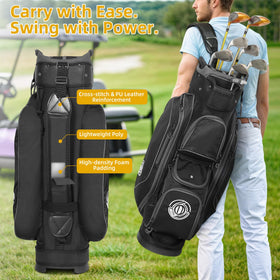 Shopsource bag with dedicated putter well keeps your putter ready