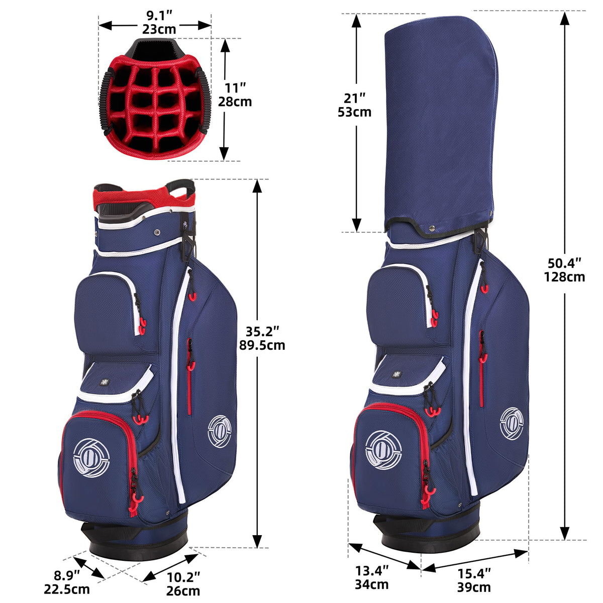 Shopsource golf cart bag lightweight 6lbs reduces fatigue during long rounds.