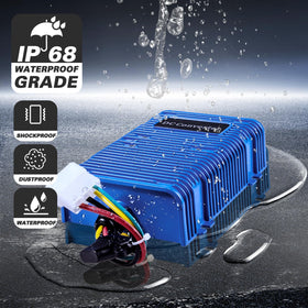 Shu-Ran 36V/48V to 12V converter setup with clear wiring for EZGO carts