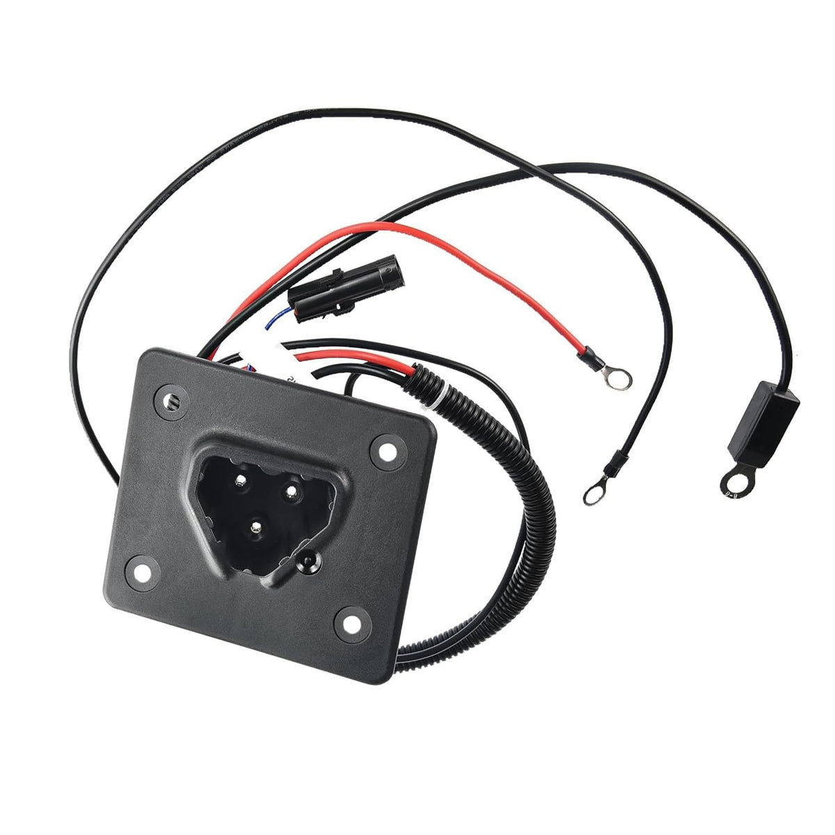Shu-Ran 48V Delta-Q charger receptacle enhances EZGO RXV charging reliability.