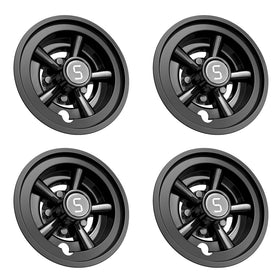 Shu-Ran 8-inch wheel cover front view with universal fit for EZGO, Club Car, Yamaha
