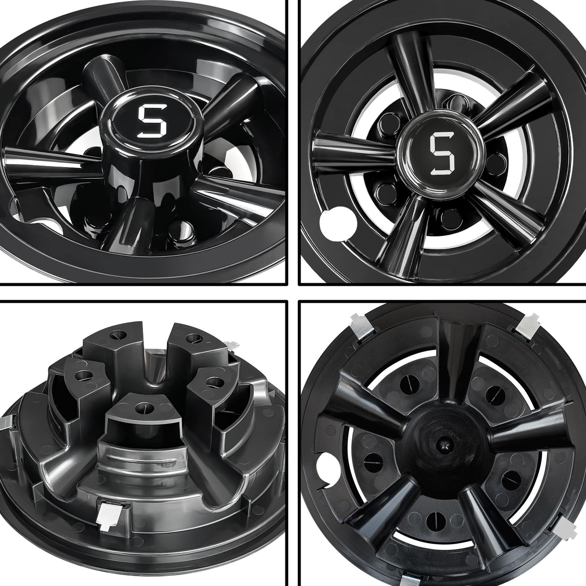 Shu-Ran wheel cover pack of 4 for a complete golf cart upgrade
