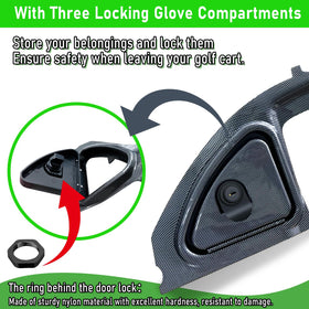 Shu-Ran carbon fiber dash adds stylish durability for daily golf cart use.