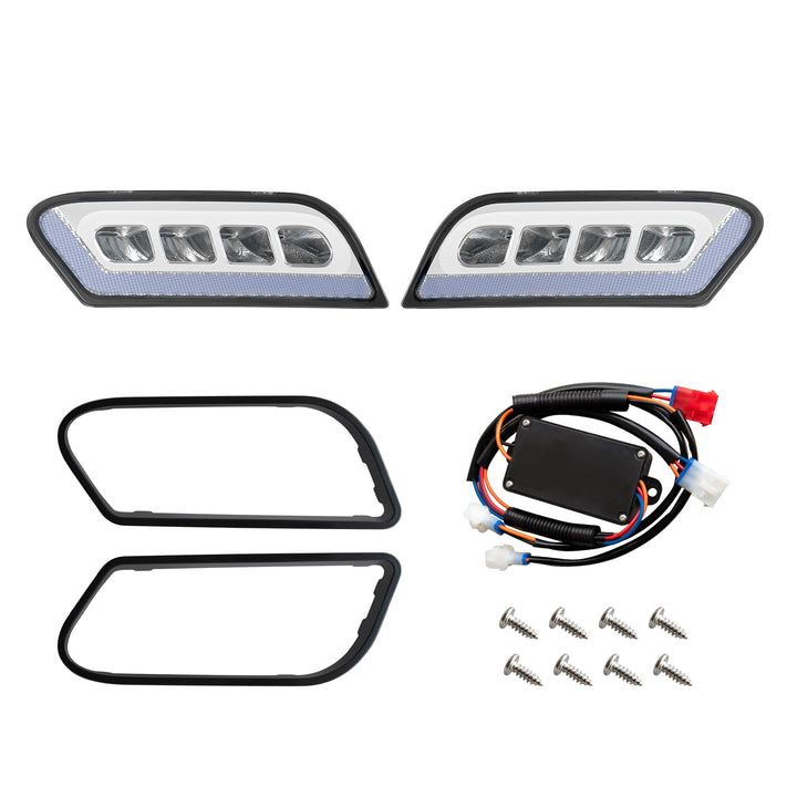 Shu-Ran Club Car Tempo headlight kit front view for brighter night visibility