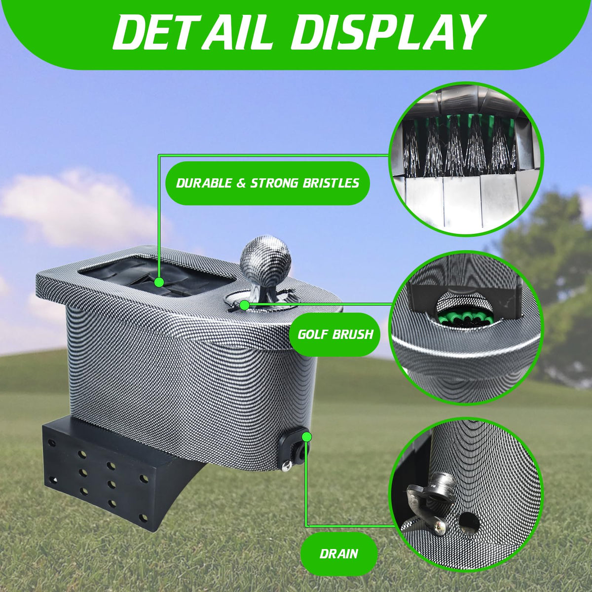 Shu-Ran club head washer slot efficiently cleans club heads