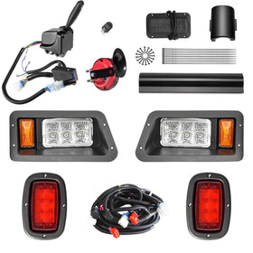 Shu-Ran front LED headlights with turn signals enhance night visibility for Yamaha golf carts.