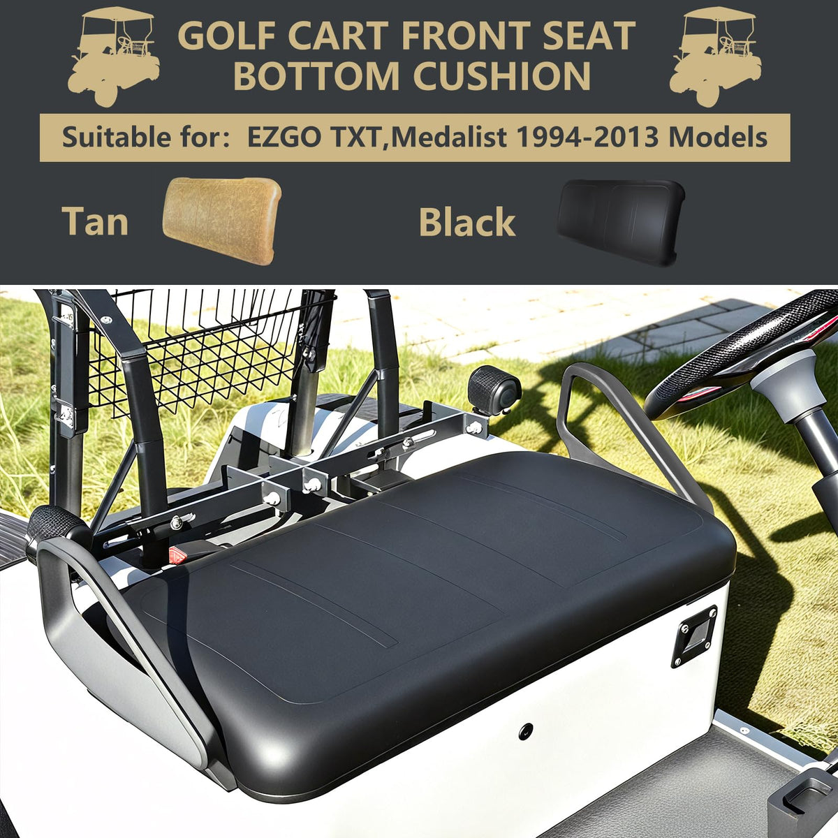 Shu-Ran front seat bottom cushion with wooden base boosts long-term support.