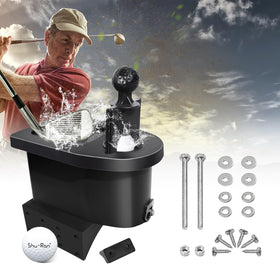 Shu-Ran golf ball and club washer front view showing universal cart compatibility.