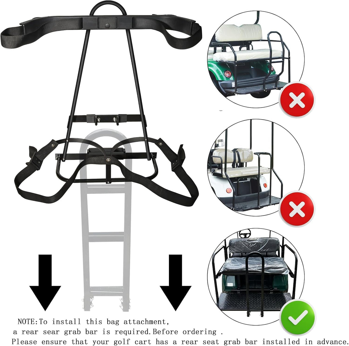 Shu-Ran installation bracket demonstrates easy setup on EZGO Club Car Yamaha carts