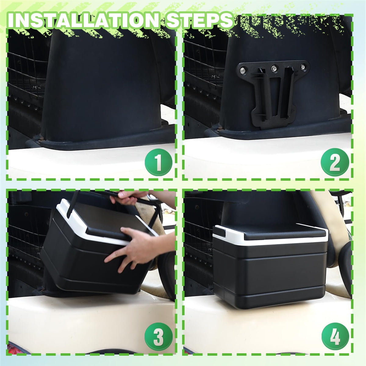 Shu-Ran lightweight and portable cooler for easy transport on the course.