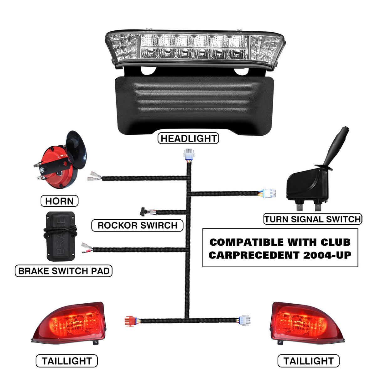 Shu-Ran Golf Cart Deluxe Light Kit brake pad provides confident braking feel