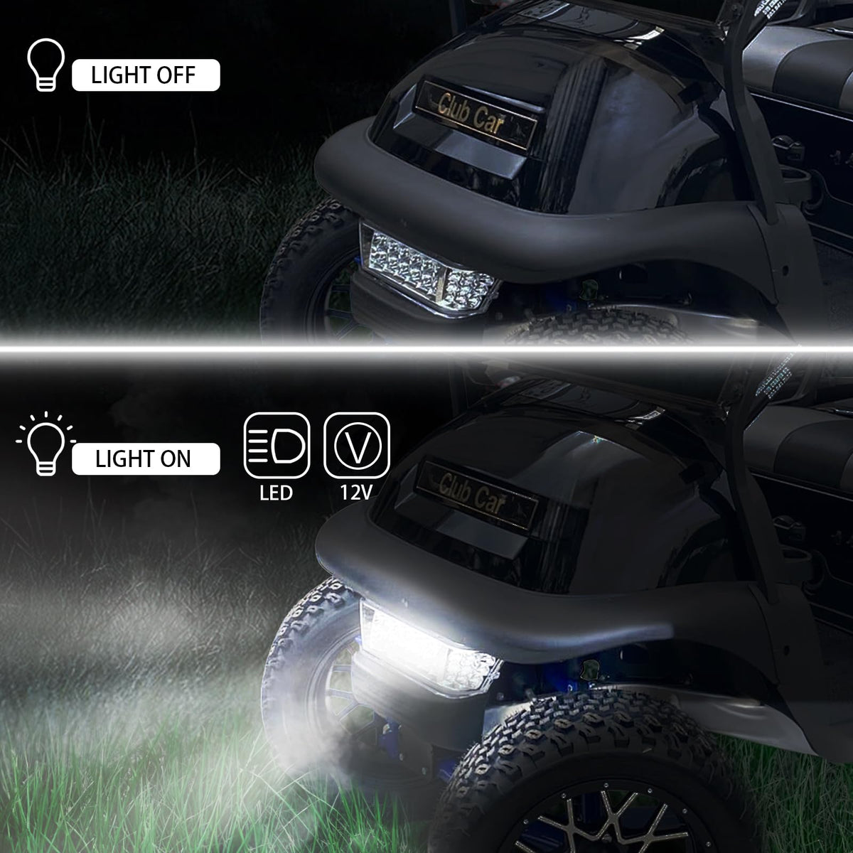 Shu-Ran Golf Cart Deluxe Light Kit rear taillights enhance rear visibility