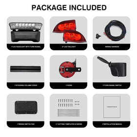 Shu-Ran Golf Cart Deluxe Light Kit steering wheel cover adds grip and style
