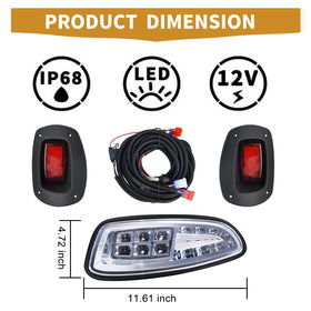 Shu-Ran rear-left LED taillight boosts rear visibility on EZGO RXV.