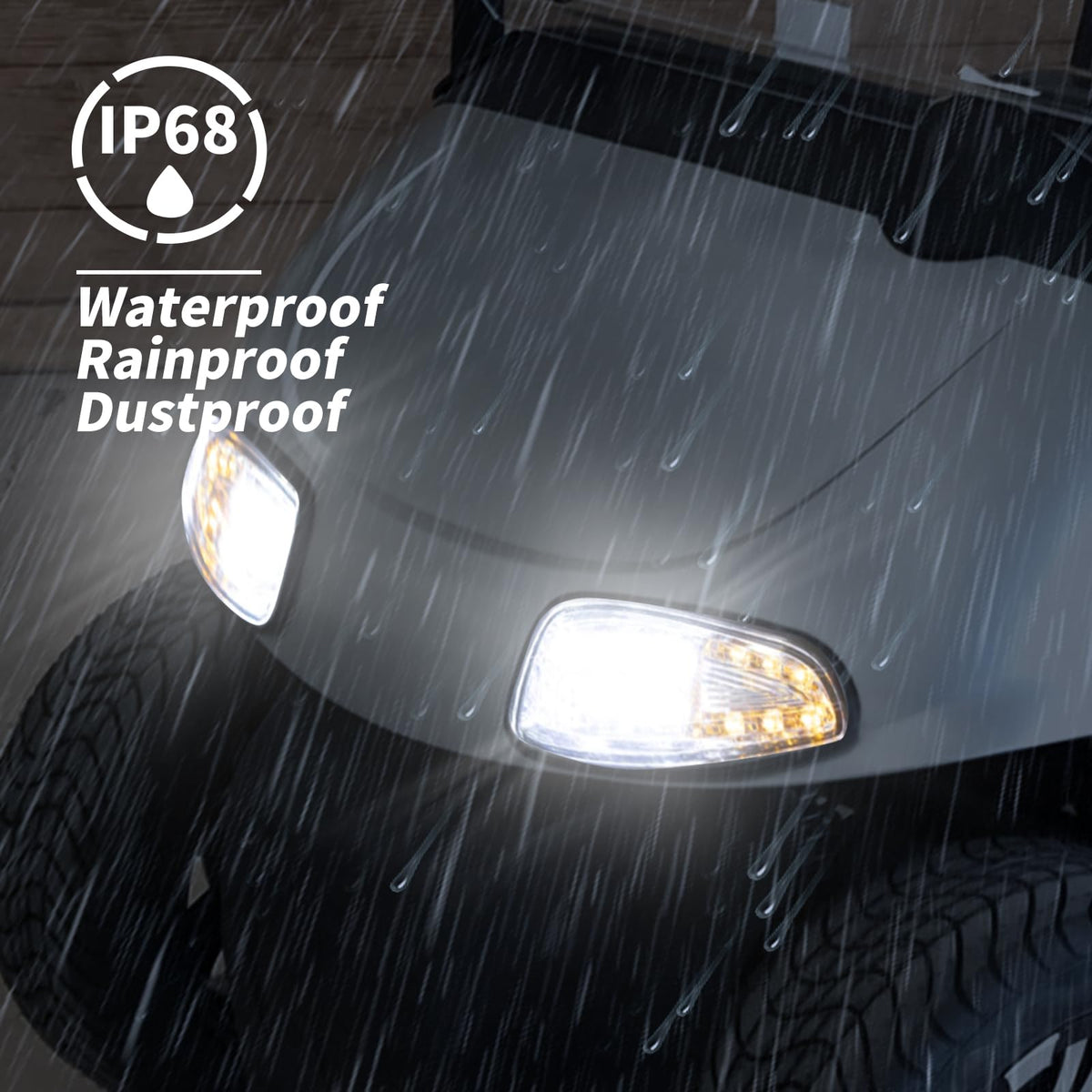 Shu-Ran rear-right LED taillight improves rear signaling on EZGO RXV.
