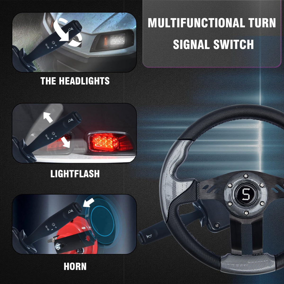 Shu-Ran turn signals kit provides clear signaling for EZGO TXT driving