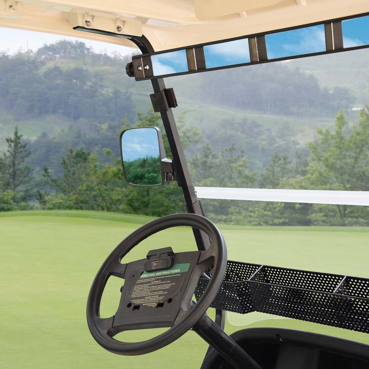 Wiring guide for Shu-Ran golf cart mirrors ensures straightforward setup.