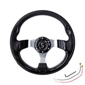 Shu-Ran 12.5-inch golf cart steering wheel offering a comfortable grip for long drives