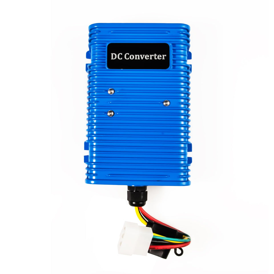 Shu-Ran golf cart voltage reducer front view powering 12V accessories