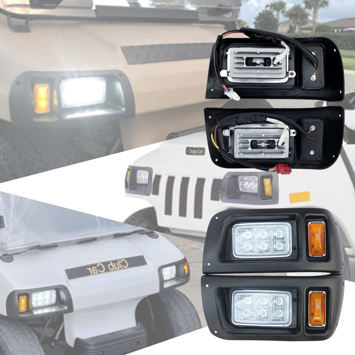 Shu-Ran headlight package includes templates for easy fit.