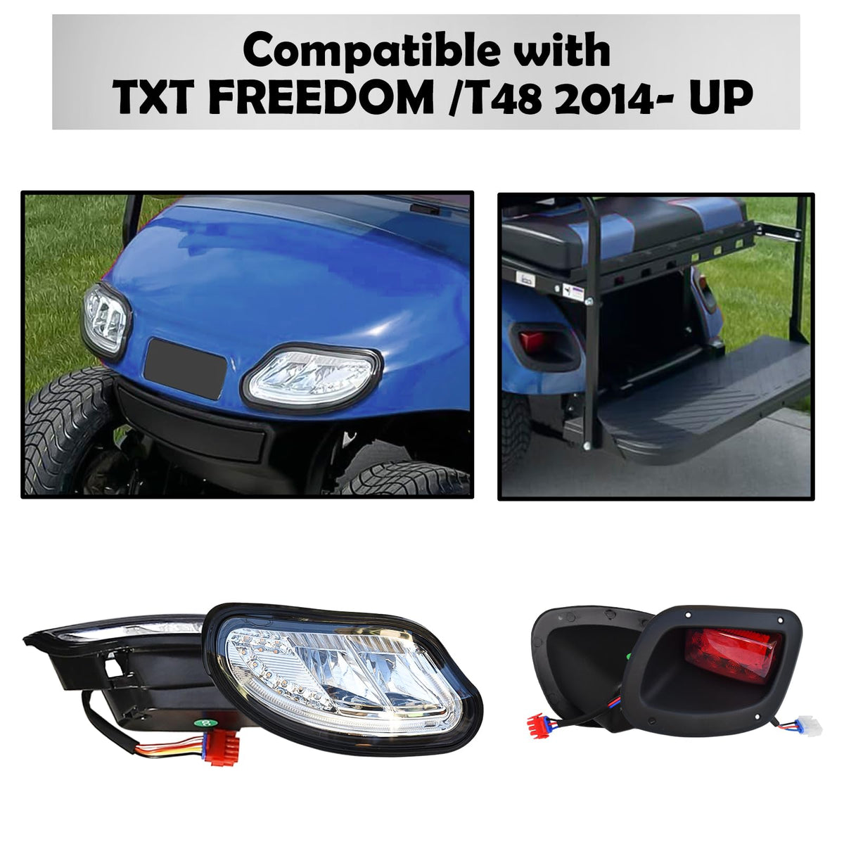 Shu-Ran headlight right for EZGO TXT Freedom enhances night visibility