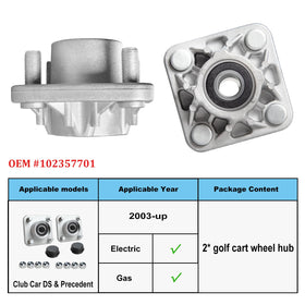 Shu-Ran hubs being prepared for installation on a Club Car DS.