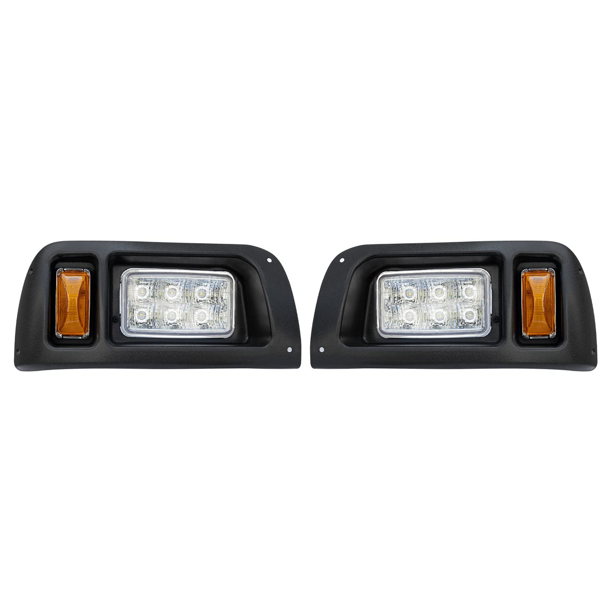Shu-Ran LED headlights for the front left of Club Car DS 1993-up.