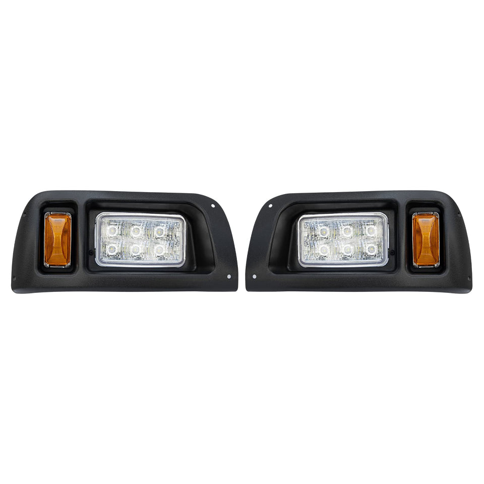 Shu-Ran LED headlights for the front left of Club Car DS 1993-up.