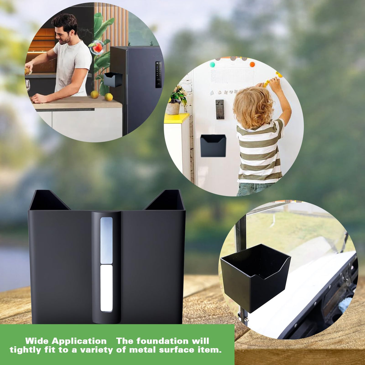 Shu-Ran magnetic cup holder on a truck keeps bottles and devices handy on the move.