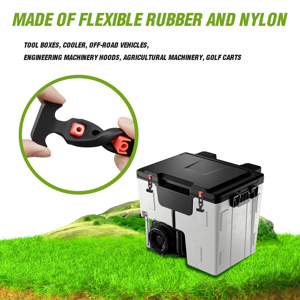 Shu-Ran rubber latch installation is easy with included screws