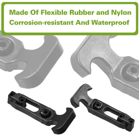 Shu-Ran rubber latches close-up reveals corrosion-resistant, waterproof material for outdoor use