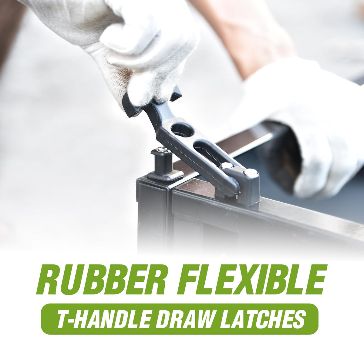 Shu-Ran rubber latches on golf cart bed reduce vibration while keeping closures firm