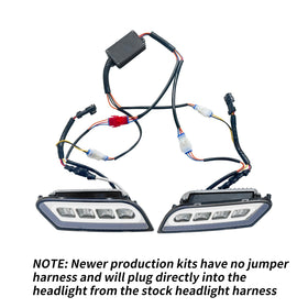 Shu-Ran Tempo RGB headlights with turn signals for daytime safety