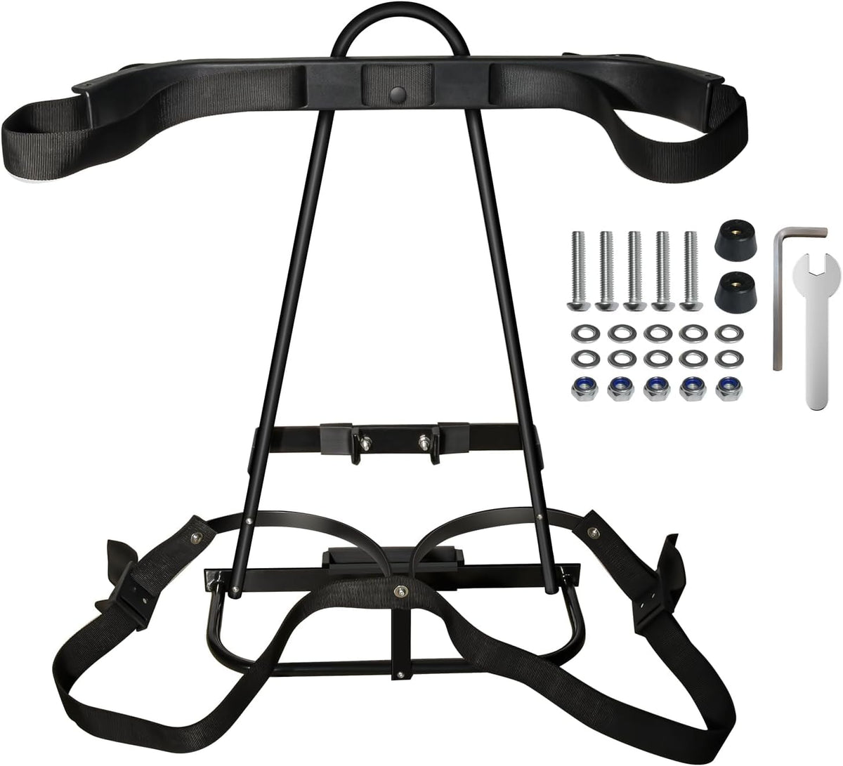 Shu-Ran universal rear-seat bag holder secured on a golf cart for stable bag storage
