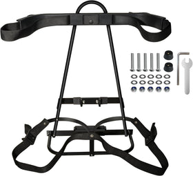 Shu-Ran universal rear-seat bag holder secured on a golf cart for stable bag storage