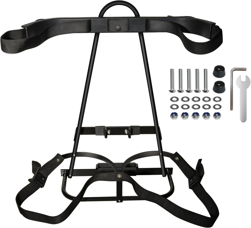 Shu-Ran universal rear-seat bag holder secured on a golf cart for stable bag storage