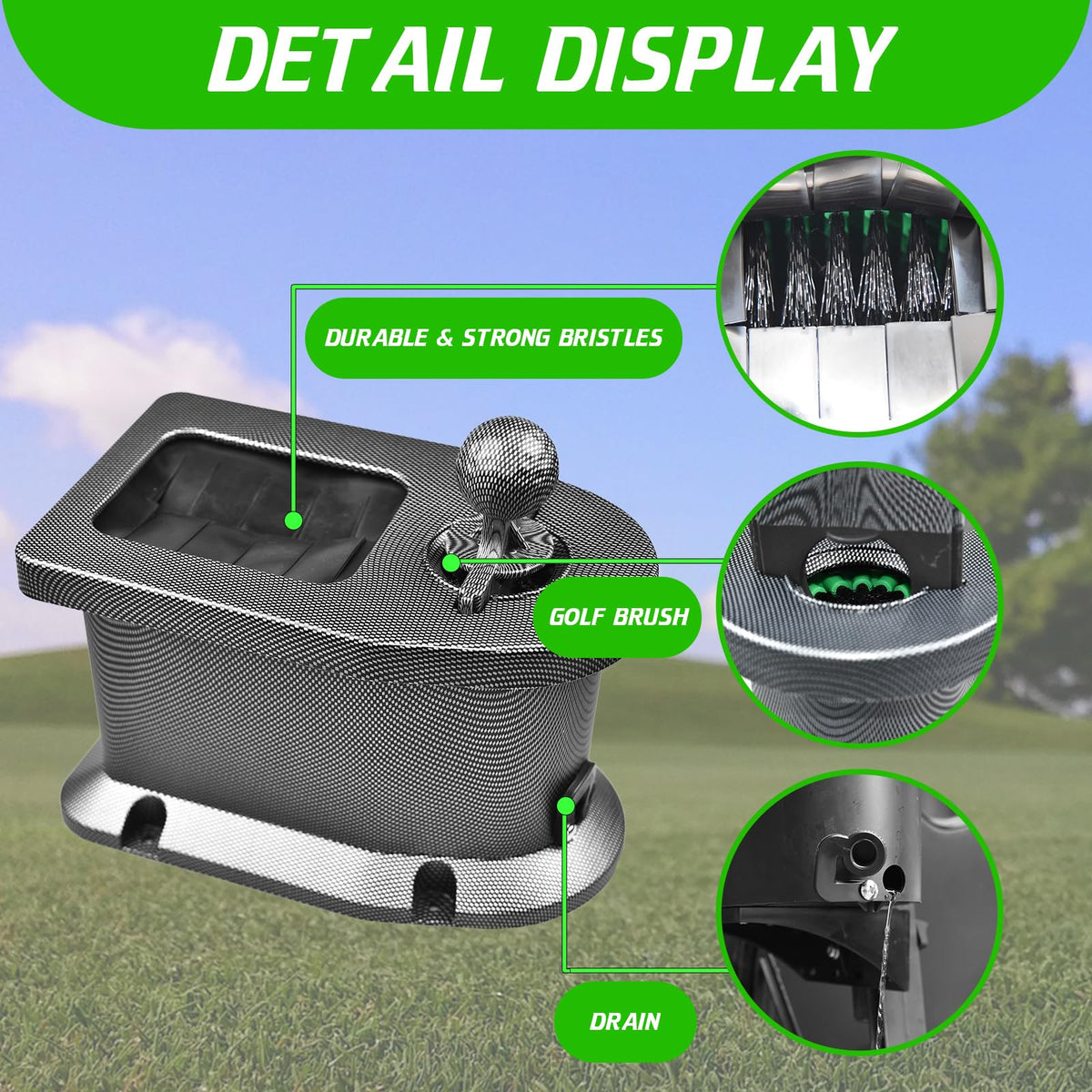 Shu-Ran universal mounting bracket securely attached to cart fender for stability.