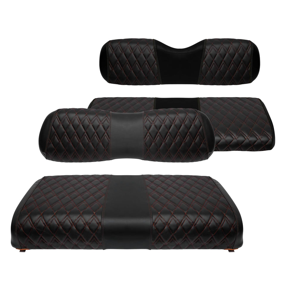 SHUNCHENXIANG diamond front seat cover protects Club Car upholstery and adds cushion comfort.