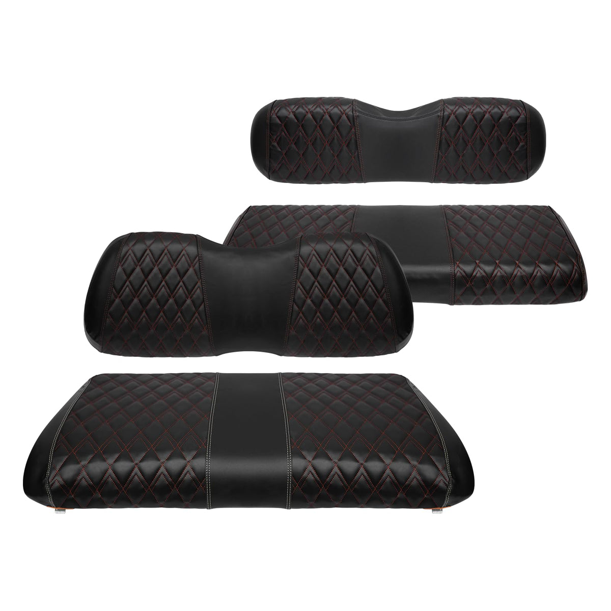 SHUNCHENXIANG diamond front seat cover with black stitching protects upholstery from spills