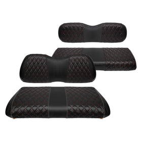 SHUNCHENXIANG diamond front seat cover with black stitching protects upholstery from spills