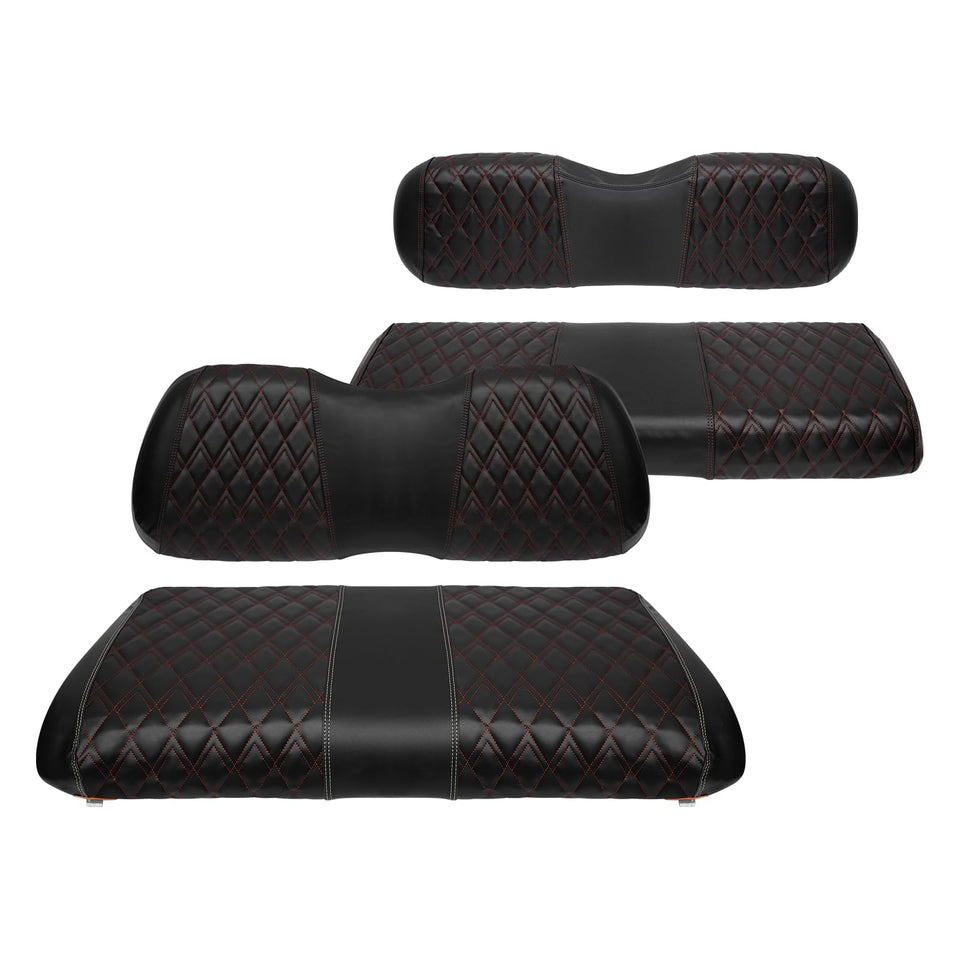 SHUNCHENXIANG diamond front seat cover with black stitching protects upholstery from spills