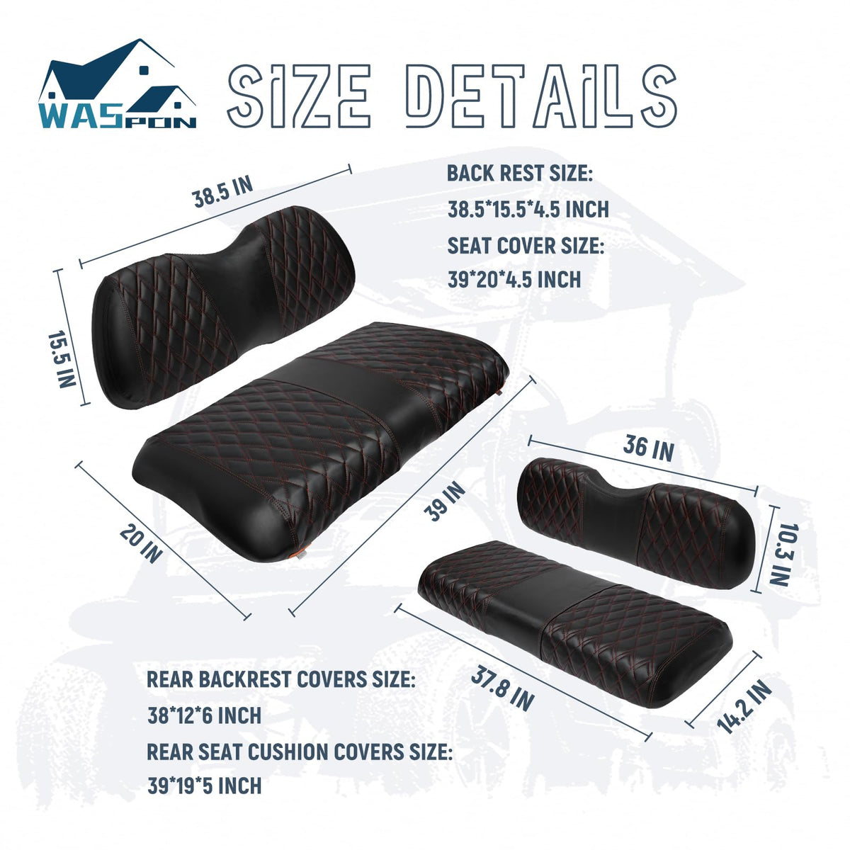 SHUNCHENXIANG diamond rear seat cover protects rear upholstery from sun and wear