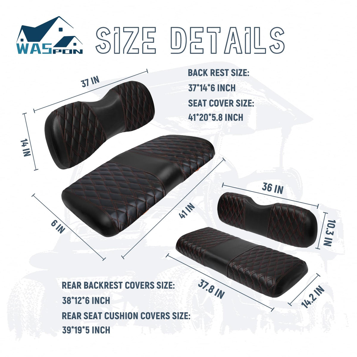 SHUNCHENXIANG diamond rear seat cover for Yamaha G29 guards against wear.