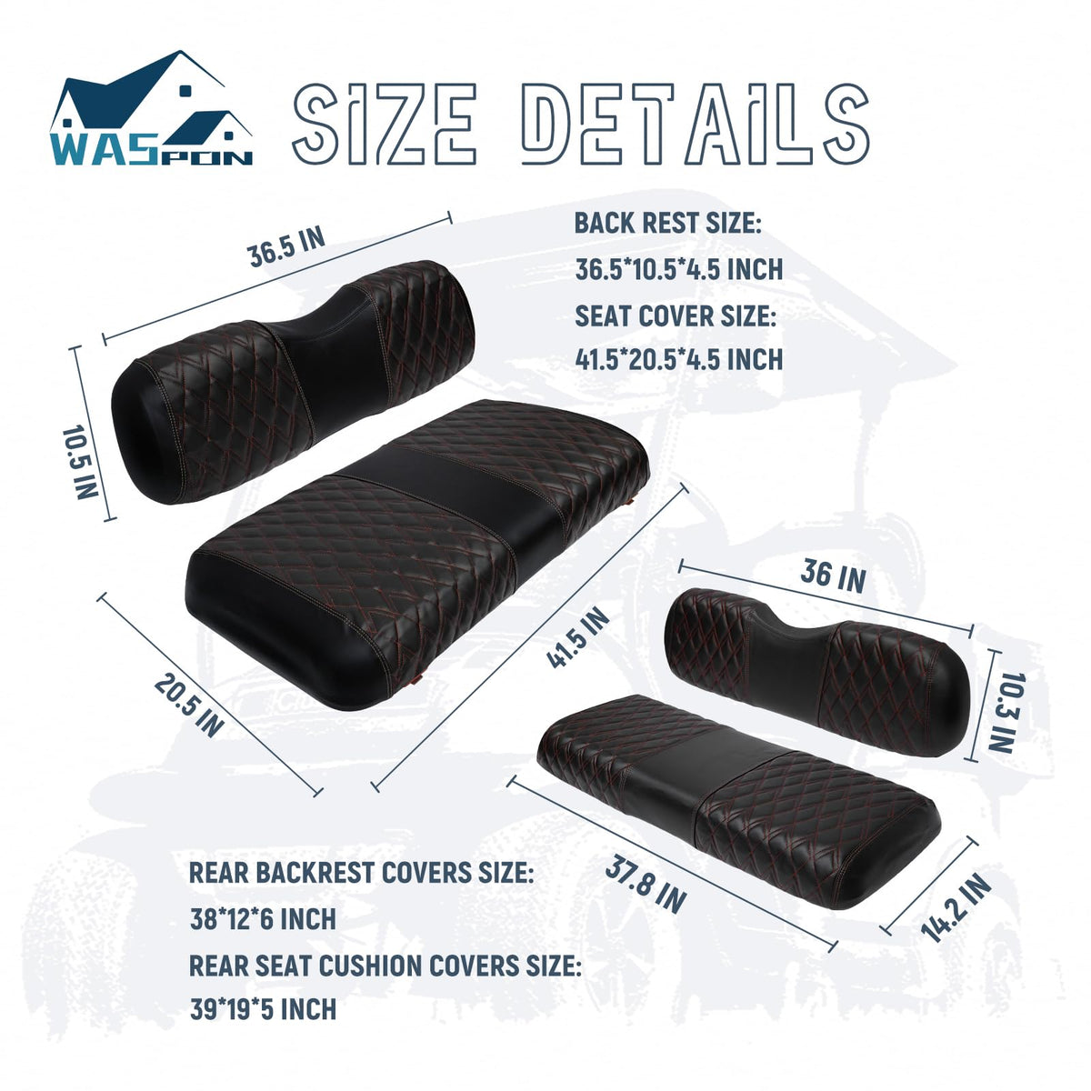 SHUNCHENXIANG diamond rear seat cover adding durable comfort for passengers
